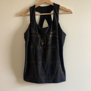 Black & Gold Workout Top